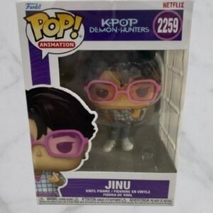 New Funko Pop KPOP Demon Hunters Jinu Figure with Pink Glasses